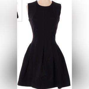 *BCBGMaxAzria Black Sleeveless Pleated Hem Fit & Flare Mini Dress #Br